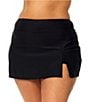 Raisins Curve Plus Size Solid Echo High Waisted Skirted Swim Bottom - Image 1