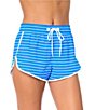 Raisins Scallop Texture Stripe Pull-On Boardshort Swim Cover-Up - Image 3