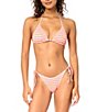 Raisins Scallop Texture Stripe Triangle Swim Top & High Leg Cheeky Coverage Tie Side Swim Bottom - Image 4