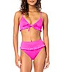 Raisins Smocking Solid Textured Shaye High Waist Ruffle Swim Bottom - Image 3