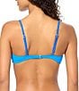 Raisins Smocking Solids Texture Ruffle Trim Scoop Neck Bralette Swim Top - Image 2