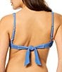 Raisins Solid Textured V-Neck Tie Back Bralette Swim Top - Image 2