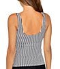 Raisins Up The Coast Negril Stripe V-Wire Tankini Swim Top, Color:Black - Image 2