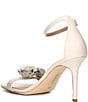 Color:Soft White - Image 3 - Allie Floral Leather Sandals