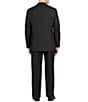 Color:Black - Image 3 - Athletic Fit Flat Front 2-Piece Suit