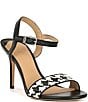 Color:Houndstooth Cream/Black - Image 1 - Gwen Houndstooth Woven Leather Sandals