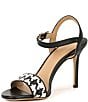 Color:Houndstooth Cream/Black - Image 4 - Gwen Houndstooth Woven Leather Sandals