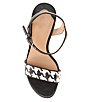 Color:Houndstooth Cream/Black - Image 5 - Gwen Houndstooth Woven Leather Sandals