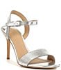 Color:Polished Silver - Image 1 - Gwen Metallic Lizard Embossed Leather Sandals