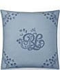 Ralph Lauren Adalia Mia Embroidered Throw Pillow, Color:Blue - Image 1