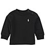 Color:Polo Black - Image 1 - Baby Boys 3-24 Months Long Sleeve Basic T-Shirt