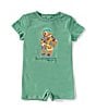 Ralph Lauren Baby Boys Polo Bear Graphic One-Piece Shortall, Color:Green - Image 1