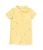 Color:Banana Peel - Image 1 - Baby Boys 3-12 Months Short Sleeve Polo Pony Mesh Polo Coverall