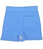 Color:Summer Blue - Image 2 - Baby Boys 3-24 Months Drawstring Fleece Shorts