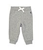 Color:Dark Sport Heather - Image 1 - Baby Boys 3-24 Months Fleece Jogger Pants