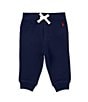 Color:Cruise Navy - Image 1 - Baby Boys 3-24 Months Fleece Jogger Pants