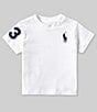 Color:White - Image 1 - Baby Boys 3-24 Months Short-Sleeve Big Pony Jersey T-Shirt