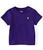 Color:Chalet Purple/Basic Gold - Image 1 - Baby Boys 3-24 Months Short-Sleeve Collegiate Essential Tee