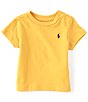 Color:Basic Gold/Chalet Purple - Image 1 - Baby Boys 3-24 Months Short-Sleeve Collegiate Essential Tee