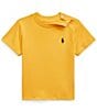 Color:Chrome Yellow - Image 1 - Baby Boys 3-24 Months Short Sleeve Crew Neck Jersey T-Shirt