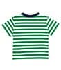 Color:Preppy Green/White - Image 2 - Baby Boys 3-24 Months Short Sleeve Crewneck Striped Jersey T-Shirt
