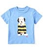 Color:Harbor Island Blue - Image 1 - Baby Boys 3-24 Months Short-Sleeve Dog-Print Jersey T-Shirt