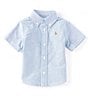 Color:Blue - Image 1 - Baby Boys 3-24 Months Short-Sleeve Oxford Shirt