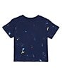 Color:Sapphire Star Multi - Image 2 - Ralph Lauren Baby Boys 3-24 Months Short Sleeve Paint Splatter Logo Jersey T-Shirt