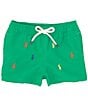 Color:Preppy Green - Image 1 - Ralph Lauren Baby Boys 3-24 Months Traveler Swim Trunks