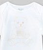 Color:White - Image 2 - Baby Girls 3-12 Months Long-Sleeve Embroidered Polo Bear Bodysuit