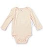 Color:Beige Sand - Image 1 - Baby Girls 3-12 Months Long-Sleeve Embroidered Polo Bear Bodysuit
