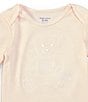 Color:Beige Sand - Image 2 - Baby Girls 3-12 Months Long-Sleeve Embroidered Polo Bear Bodysuit