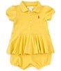Color:Chrome Yellow/Bright Pink - Image 1 - Baby Girls 3-24 Months Fleece Sweatshirt & Jogger Pant Set