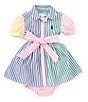 Color:Multi - Image 1 - Baby Girls 3-24 Months Short Sleeve Striped Fun Shirtdress