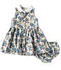 Color:Charlyn Multi - Image 1 - Baby Girls 3-24 Months Sleeveless Floral Oxford Shirt Dress