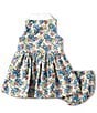 Color:Charlyn Multi - Image 2 - Baby Girls 3-24 Months Sleeveless Floral Oxford Shirt Dress