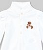 Ralph Lauren Baby Girls Long-Sleeve Polo Bear Footie Coverall, Color:White - Image 2