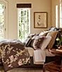 Color:Brown - Image 1 - Brinly Floral Cotton Comforter