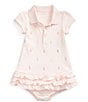 Color:Delicate Pink - Image 1 - Baby Girls 3-24 Months Schiffli Embroidered Polo Dress