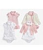 Color:Delicate Pink - Image 2 - Baby Girls 3-24 Months Schiffli Embroidered Polo Dress