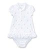 Color:White - Image 1 - Baby Girls 3-24 Months Schiffli Embroidered Polo Dress