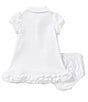 Color:White - Image 2 - Baby Girls 3-24 Months Schiffli Embroidered Polo Dress
