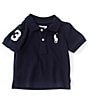Ralph Lauren Baby Boys 3-24 Months Short Sleeve Big Pony Polo Shirt, Color:Refined Navy - Image 1