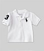 Color:White - Image 1 - Baby Boys 3-24 Months Short Sleeve Big Pony Polo Shirt