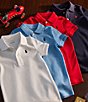 Color:Blue - Image 3 - Baby Boys 3-24 Months Short Sleeve Polo Interlock Shortall