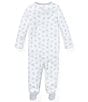 Color:Paper White Multi - Image 2 - Childrenswear Baby Newborn-9 Months Long-Sleeve Printed Footed Coverall