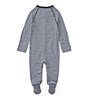 Color:French Navy - Image 2 - Baby Boys Newborn-9 Months Solid-Trim Striped Coverall