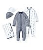 Color:French Navy - Image 3 - Baby Boys Newborn-9 Months Solid-Trim Striped Coverall