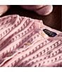Color:Hint of Pink - Image 5 - Baby Girls 3-24 Months Mini Cable-Knit Cardigan