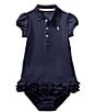 Color:French Navy - Image 1 - Baby Girls 3-24 Months Polo Cupcake Dress